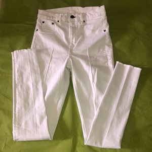 Rag & Bone High Waisted White Manson Jeans